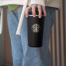 스타벅스텀블러 2022 스텐텀블러 콜드컵, 엘레강스 블랙 473ML 여신