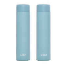 (1+1)클리나 스텐 소형 티 커피 포켓 미니 텀블러 150ml 200ml, 블루 1+1