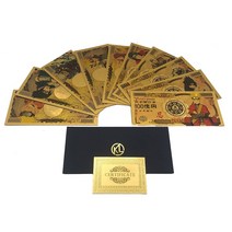 지폐모형 동전모형 모형동전지폐 10pcs 일본 애니메이션 namikaze sasuke n a r u t o 엔 카드 놀이 클래식 어린 시절 메모리 수집 금 플라스틱 지폐, 믹스14ps