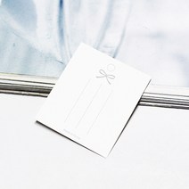 포장용 종이카드 모음 (총 9종) - 100장 묶음, 1. 화이트 리본 종이카드-소