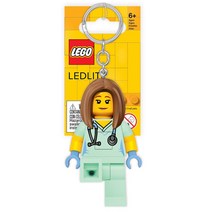 [밤나무] LEGO 클래식 LED 레고 키체인 키홀더, KE156 간호사 키체인