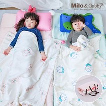 밀로앤개비 분리형 모달 사계절 어린이집 낮잠이불 미니베개 세트, 리틀캐리커처 딜런/미니 발렌타인세라1매쉬1