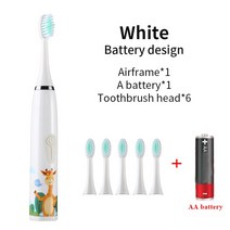 전동칫솔 소닉 전동 칫솔 IPX6 방수 치아 미백 소프트 브러시 J259 어린이, [01] 1 set toothbrush A