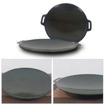 풍년주방 맥반석 전골팬(사이즈 선택) 고리전골 부대찌개팬 쭈꾸미팬 닭갈비팬 철판볶음팬 삼겹살불판 곱창팬 무쇠주물팬, 1개, 대형