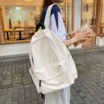 자이언트 백팩 초대형 빅백 힙 사람들어가는 스트릿 슈퍼대형 가방 대형 등교 학교 오버사이즈, 화이트+방범 뒷주머니