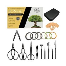 153738 PEEORNT 분재 나무 도구 키트 22 PCs 세트 고탄소강 트리밍 세트에는 가지치기 가위 절단기 훈련 와이어 초보자 원예 선물을 위한 그루밍 케어 키트가 포함됩니다