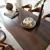 긴 대형 뉴송 우드슬랩 카페 커피숍 우드슬램 식탁 테이블, 월넛