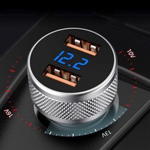 셀브로 전압표시 듀얼 USB 충전기(퀄컴3.0) 차량용 시거잭 핸드폰 고속충전 볼트게이지, 01_PD(C타입)+USB(QC3.0)
