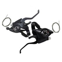 Yuecoom 자전거 브레이크 레버 시프터 3x8 콤보 24 스피드 기어 인디케이터 및 V 케이블 로드 바이크용 USA 미국