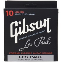 깁슨 용품 기타 스트링 줄 Gibson Les Paul 프리미엄 일렉트릭 스트링 라이트 게이지 10-46 306252
