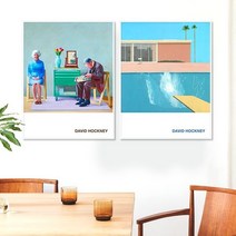 셀러허브 데이비드 호크니 액자 직사각 No19 28 캔버스 3호, 26번／3호27x19cm(캔버스액자옆면연장)