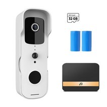 월패드 아파트인터폰 HD 1080P Tuya 비디오 초인종 와이파이 무선 카메라 방수 야외 모니터 스마트 홈 인, 04 option 4_01 EU 플러그