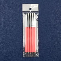 도자기굽기 물레 흙 재료 점토 5조각 더블 엔드 실리콘 도트 플라워 펜 세트 DIY 폴리머 클레이 매니큐어, 02 matte red