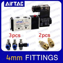 족궁보조구 오리지널 Airtac 공압 전기 솔레노이드 밸브 v 방향 제어 공기 마그네틱 V, [04] AC, [02] PCmm fitting