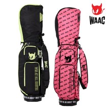 (일본단독)왁 WAAC 골프 22SS 로고 캐디백, one size, 핑크