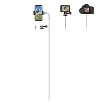 카메라 폰 gopro용 그라운드 스파이크 스테이크 마운트 야외 높이 조절 스마트폰 폴 스탠드 골프 스윙 캠핑 해변 비디오 녹화용 여행용 폰 삼각대