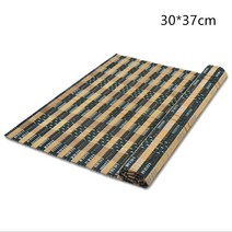 차량용 냉온컵홀더 뜨거운 커피 여성용 2Ps 손으로 짠 대나무 차 테이블 트레이 매트 단열 커피 음료 컵 냄, 03 37cmx30cm