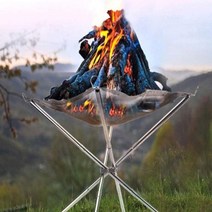 메쉬 초경량 캠핑용품 바베큐그릴 화로대 불멍 미니 접이식 우드스토브
