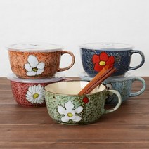 L&C 소담 밀폐뚜껑 라면기 라면그릇 국그릇 우동그릇 손잡이그릇 1인조, 핑크 1인조, 1개