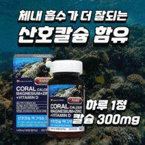 산호칼슘 마그네슘 아연 비타민D 1450mg x 90정, 3개월분
