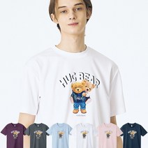 [허그베어] 쿨론티 VERDI BEAR 남자 여자 반팔 티셔츠 7color