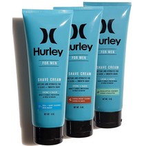 Hurley 남성용 면도 크림 - 알로에 추출물과 비타민 E로 부드러움과 수분 선사 사이즈 177.4ml(6 온스) (3개 팩) 다양한 에센스, Assorted