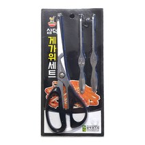 삼덕퀸스타 게가위 포크 세트, 1세트, 혼합 색상