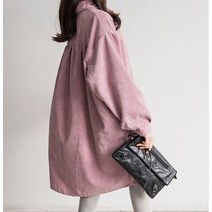 코듀로이 골덴 롱 단추 원피스 루즈핏 가오리핏 남방 셔츠 원피스
