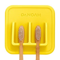 닥터노아 실리콘 칫솔꽂이, 선라이즈옐로우, 1개