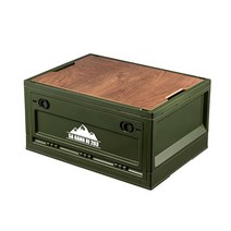 펜트리 수납함 슬라이딩 폴딩 캠핑 리빙박스 1+1, 카키+카키