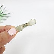 로랑스 프랑스 수입핀 백화점핀 4 cm 큐빅 초미니 큐티리본 수동 똑핀