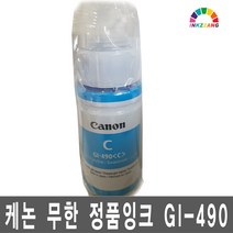 캐논 GI-990정품잉크 G1900 G2900 G3900 G4900 G2910 정품잉크, 1개, 수입정품GI490C(파랑.박스X)