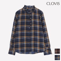 클라비스 체크 여성형 블라우스 CVBW94T04M