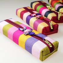 필통 천필통 초등 초등학생 파우치 지퍼 봉제 필통 문구용품 어린이 선물 학용품 한국선물 한국기념품 외국인선물, C3-동전지갑/칠색단 직사각형, 12.검정