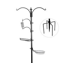 Feed Garden Premium Bird Feeding Station Kit 91 inch (82 inch Above Ground) Multi Feeder Hanging Kit, 1