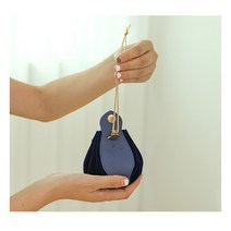 선물 파우치 LBSISI 생활 5pcs 가죽 보석 Drawstring 벨벳 가방 사탕 쿠키 선물 포장 생일 웨딩 파티 깜짝 장식 복주머니 외국인친구 사주단자 한지공예, 11x12cm, 04 Blue