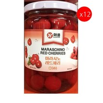 [더착한푸드]화풍 적체리 무꼭지 380g 12개 식자재마트 대용량 업소용 석류 생체리 체리통조림