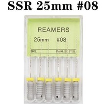 핸드리머 트리머 치과 21mm 15-40 Endodonti 스테인레스 스틸 Remers 손 사 파일 루트 청소 상자에 옵션 크, [09] 25mm 08