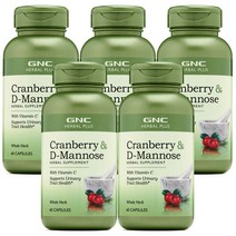 GNC Cranberry D-MANNOSE 60 Capsules 크랜베리 디맨노스 60정 5병