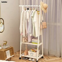행거 까사미아헹거 바닥 서있는 삼각형 코트 랙 침실 diy 옷장 옷걸이 바퀴가있는 쉬운, 검은색