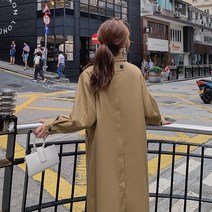여성 루즈핏 기본자켓 바바리코트 간절기 아우터