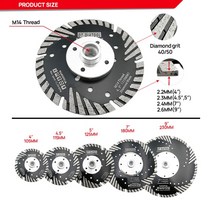 원형톱날 목공공구 인테리어공사 톱날세트 DT-DIATOOL 1pc 다이아몬드 커팅 경사 보호 치아 M14 또는 5/8-1, 01 M14 Thread_02 1pc 115mm