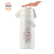 JINUS 대용량 코끼리보온병 마호병 크리스마스 연말 겨울 라면 끓이는 보온병 압착 버튼형, 2.2L-배꽃 프레스바