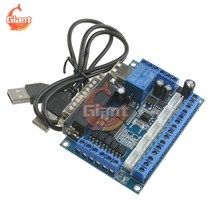MACH3 스테퍼 모터 드라이버 모듈 용 USB 케이블이 있는 5 축 CNC 브레이크 아웃 보드 조각 기계 12V 병렬, 01 MACH3
