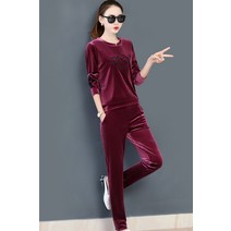 캠핑룩 데일리 시보리 체육복 캐주얼 가을 투피스 패션 스포츠룩 벨벳트레이닝세트 부츠컷
