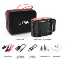 UTRAI 4 In 1 2000A 점프 스타터 24000mAh 보조베터리 150PSI, 24000mah 2000A, 중국