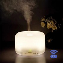 청결쉬운 초음파 미니 가습기 블루투스 스피커 무드등 1000ml, 화이트