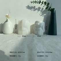 화분 꽃병 초상화 동물 석고 화분 실리콘 몰드 수제 아로마 테라피 양초 연마 다육이 용기 시멘트, 01 1