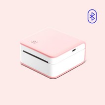 샌디마로 라벨기 미니 휴대용 스티커 포토 메모지 라벨프린터 감열지 증정, 샌디마로 핑크