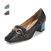 Gby고세 여성 로퍼 테일라 G193308 (블랙/워터그린) 5cm